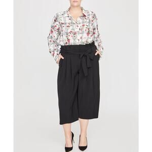 RACHEL ROY Womens Floral Check Ruffle Cuff Blouse Size 20W